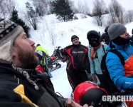 Массовый снегоходный выезд друзей